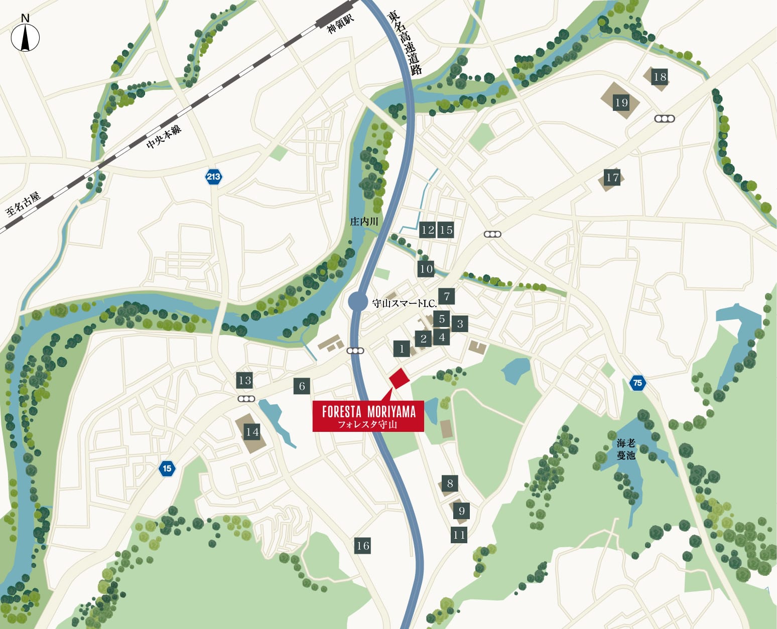 商業施設 表示 周辺マップ