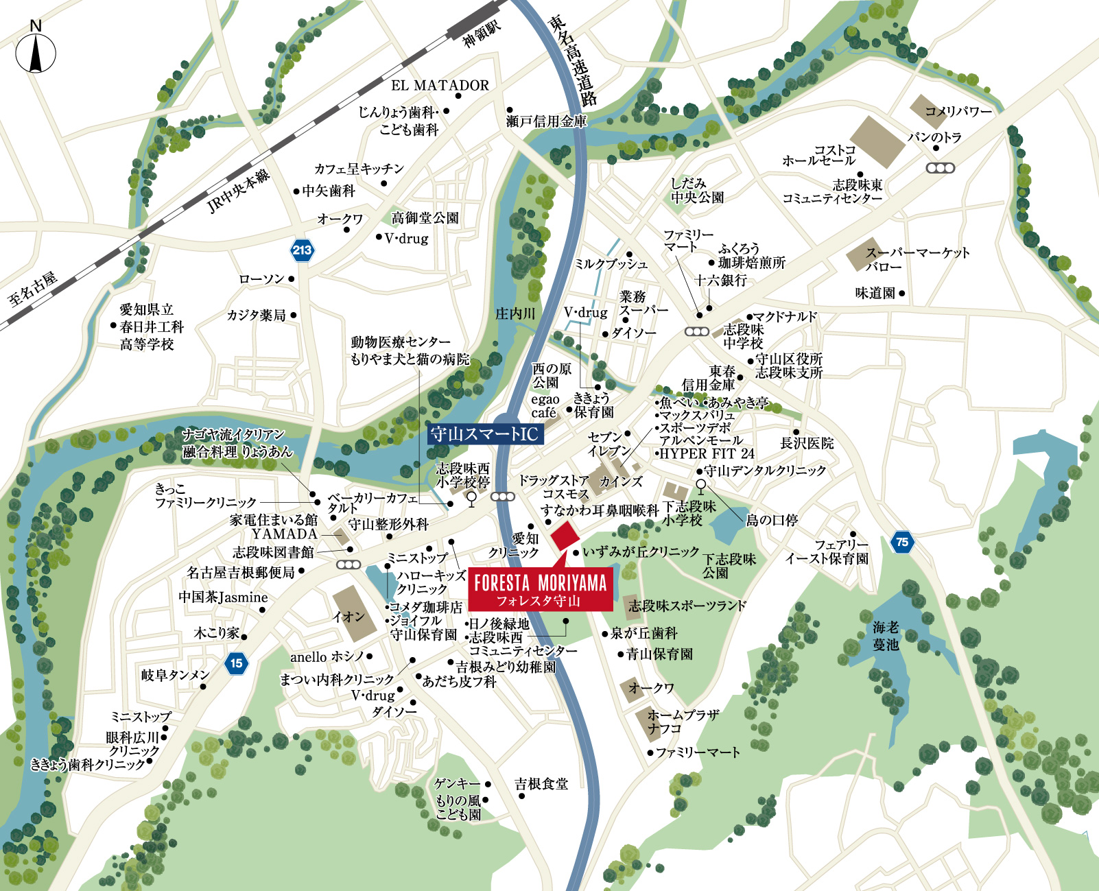 フォレスタ守山　現地案内図